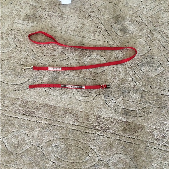 Furry Angel Wings Harness & Red Bling Collar & Leash set - Picture 5 of 10